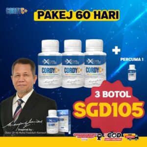 (CORDY C) PAKEJ 60HARI - 3 Botol + Free 1 Botol